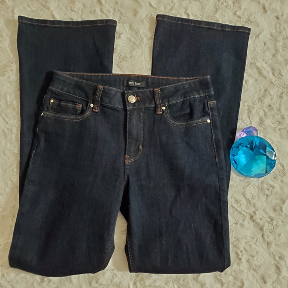 White House Black Market skinny flare jeans NWOT sz.4S dark wash - Picture 7 of 7